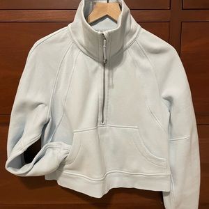 Lululemon Scuba oversize half zip funnel neck, light blue size xs/s